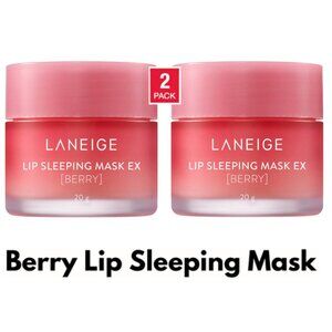 LANEIGE Lip Sleeping Mask Nourish Hydrate Repair Flaky Dry Lips Vitamin C, Berry
